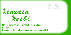 klaudia weibl business card